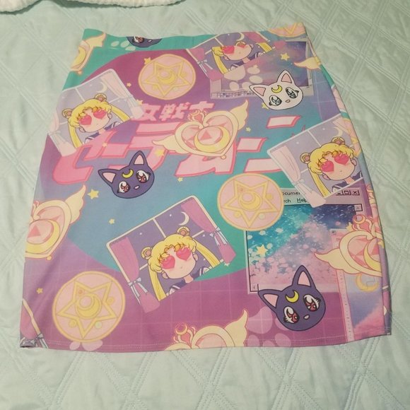Sailor Moon Vaporwave Skirt - Picture 1 of 3
